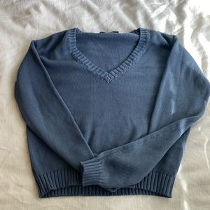 brandy melville sweater v neck blue size os